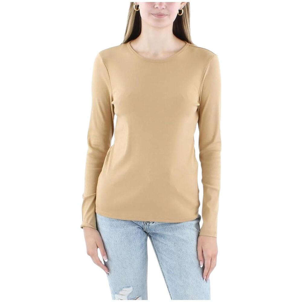 Lauren Ralph Lauren Women's Long Sleeve Tee Tan - Regular